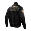 Atlanta Hawks Black & Gold Full-Snap Satin Varsity Jacket - Image 4