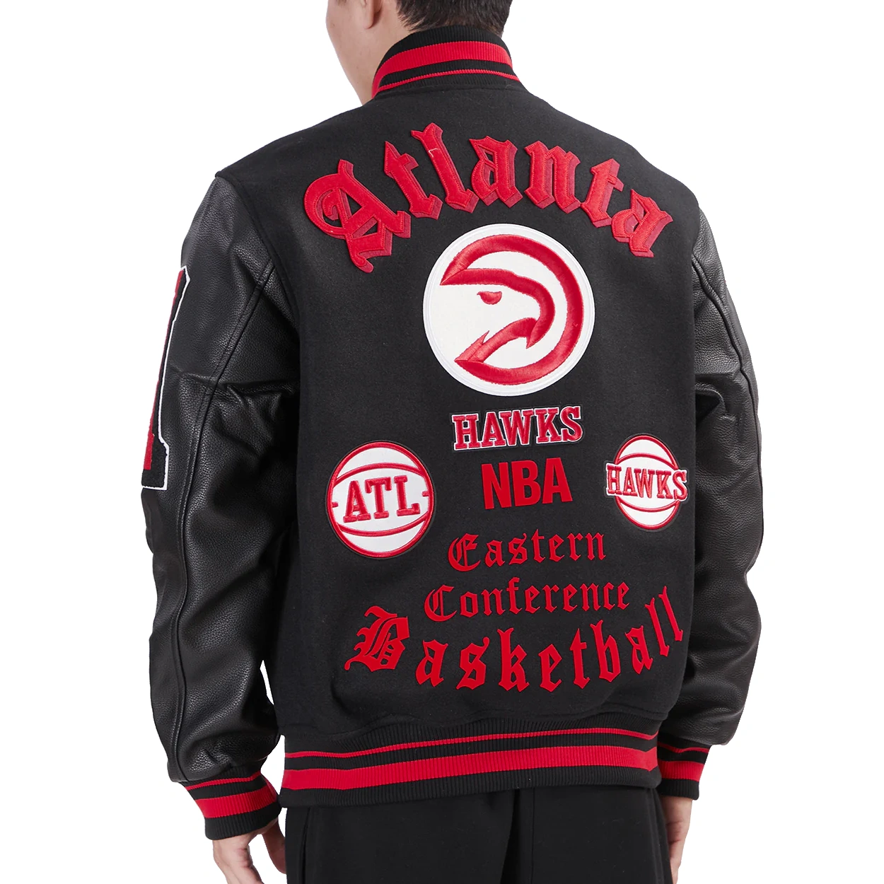 Atlanta-Hawks-Old-English-Rib-Wool-Leather-Varsity-Jacket-Black-4