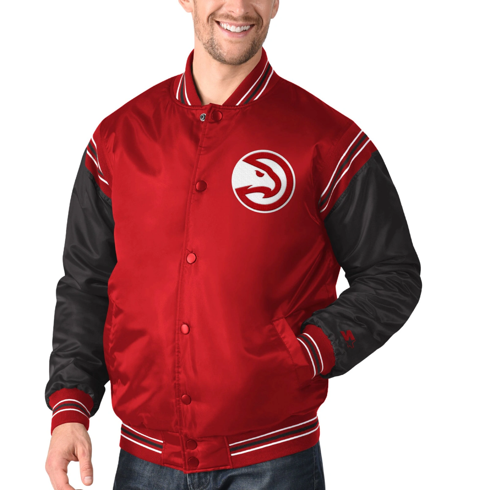 Atlanta-Hawks-The-Enforcer-Varsity-Satin-Varsity-Jacket-Red-Black-5