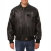 Atlanta-Hawks-Tonal-Full-Leather-Bomber-Jacket-Black-2
