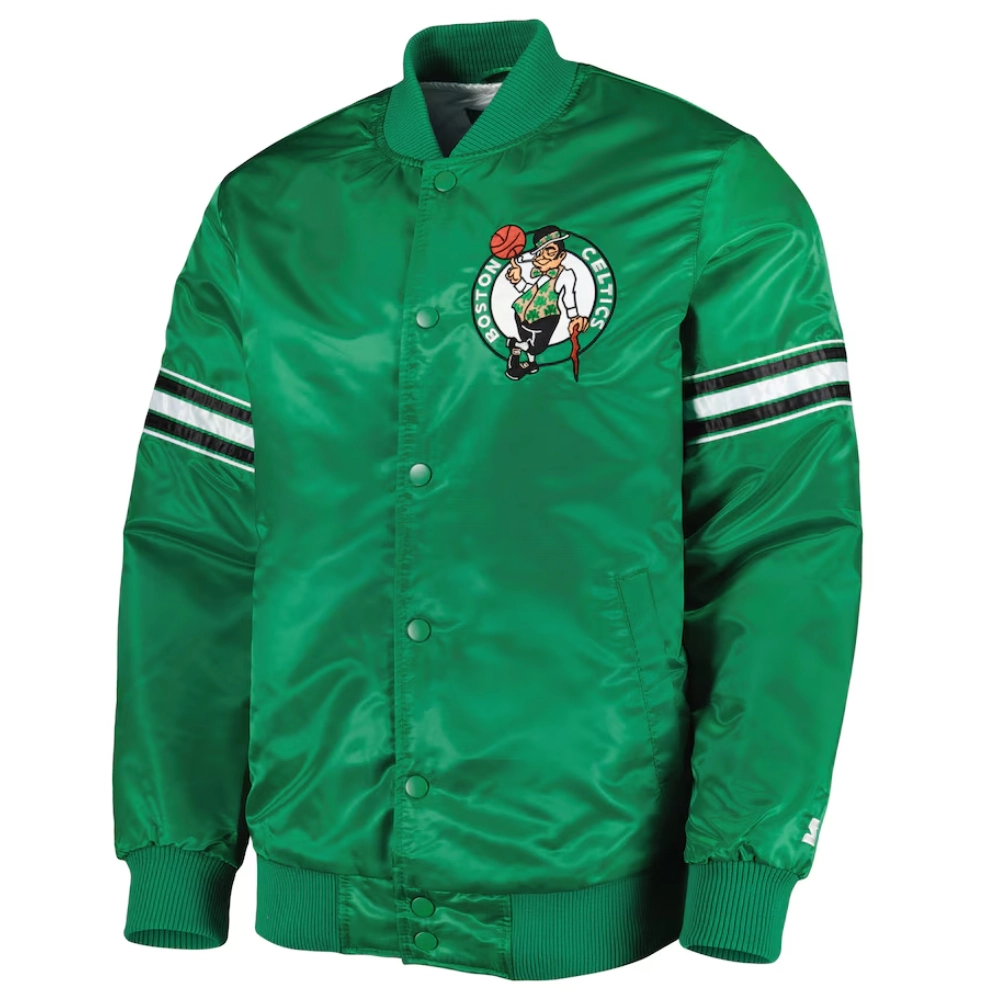 Boston-Celtics-Pick-Roll-Full-Snap-Satin-Varsity-Jacket-Green-2