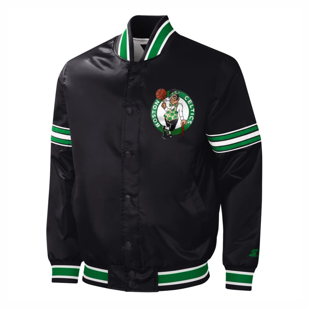 Boston-Celtics-Slider-Full-Snap-Satin-Varsity-Jacket-Black-2