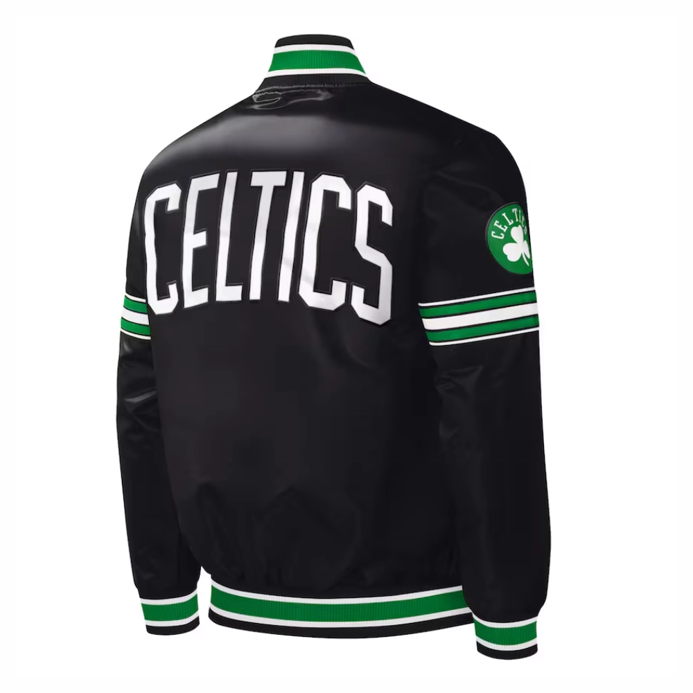 Boston-Celtics-Slider-Full-Snap-Satin-Varsity-Jacket-Black-3