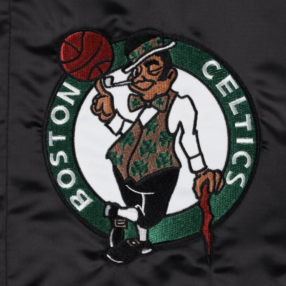 Boston-Celtics-Slider-Full-Snap-Satin-Varsity-Jacket-Black-4