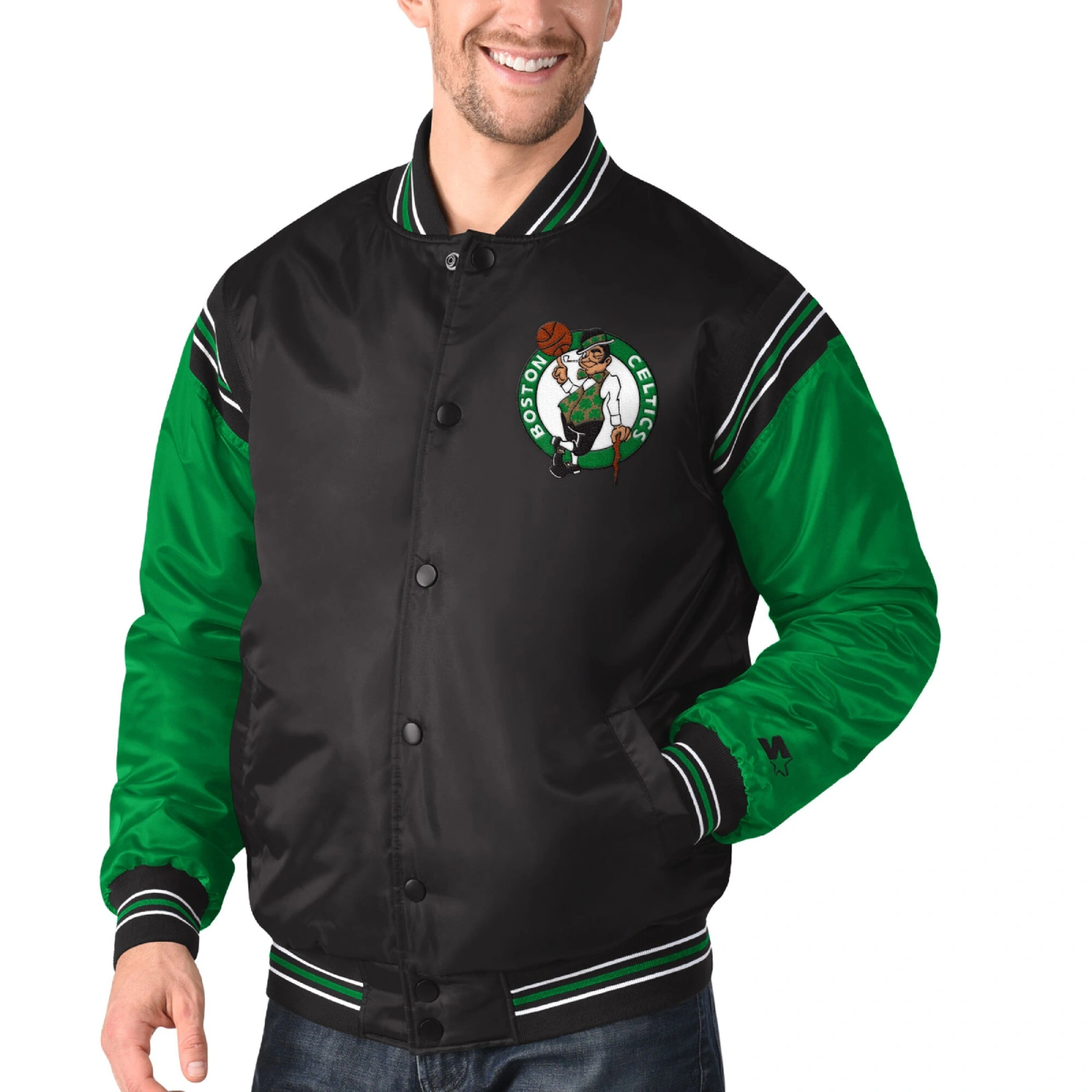 Boston-Celtics-The-Enforcer-Varsity-Satin-Varsity-Jacket-Black-Green-5