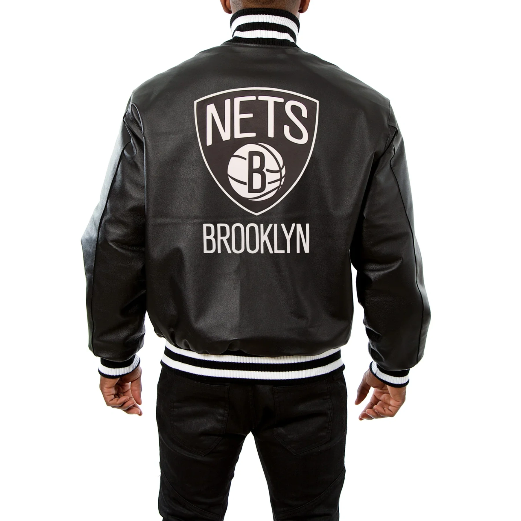 Brooklyn-Nets-Genuine-Leather-Varsity-Jacket-Black-2
