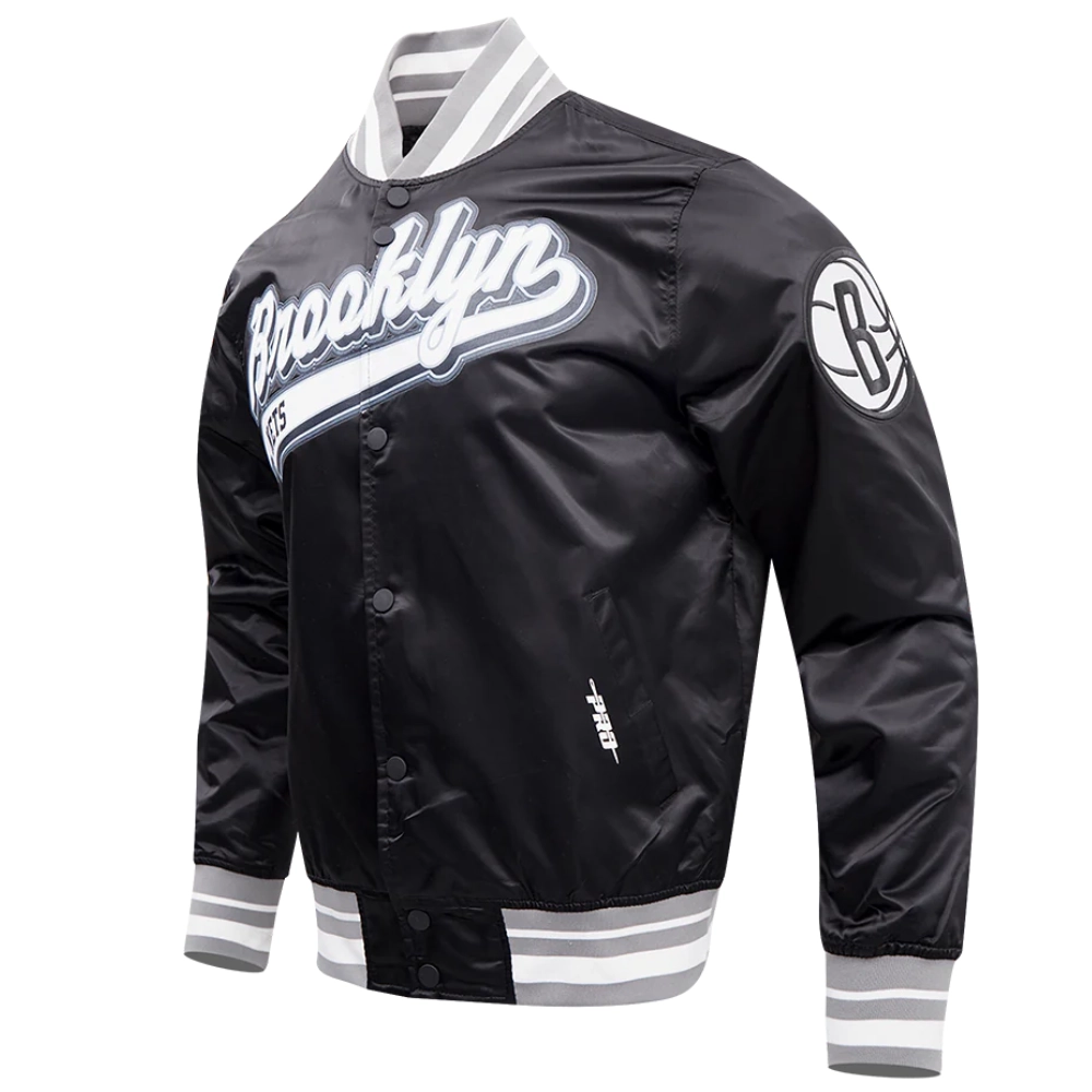 Brooklyn-Nets-Script-Tail-Full-Snap-Satin-Varsity-Jacket-Black-6
