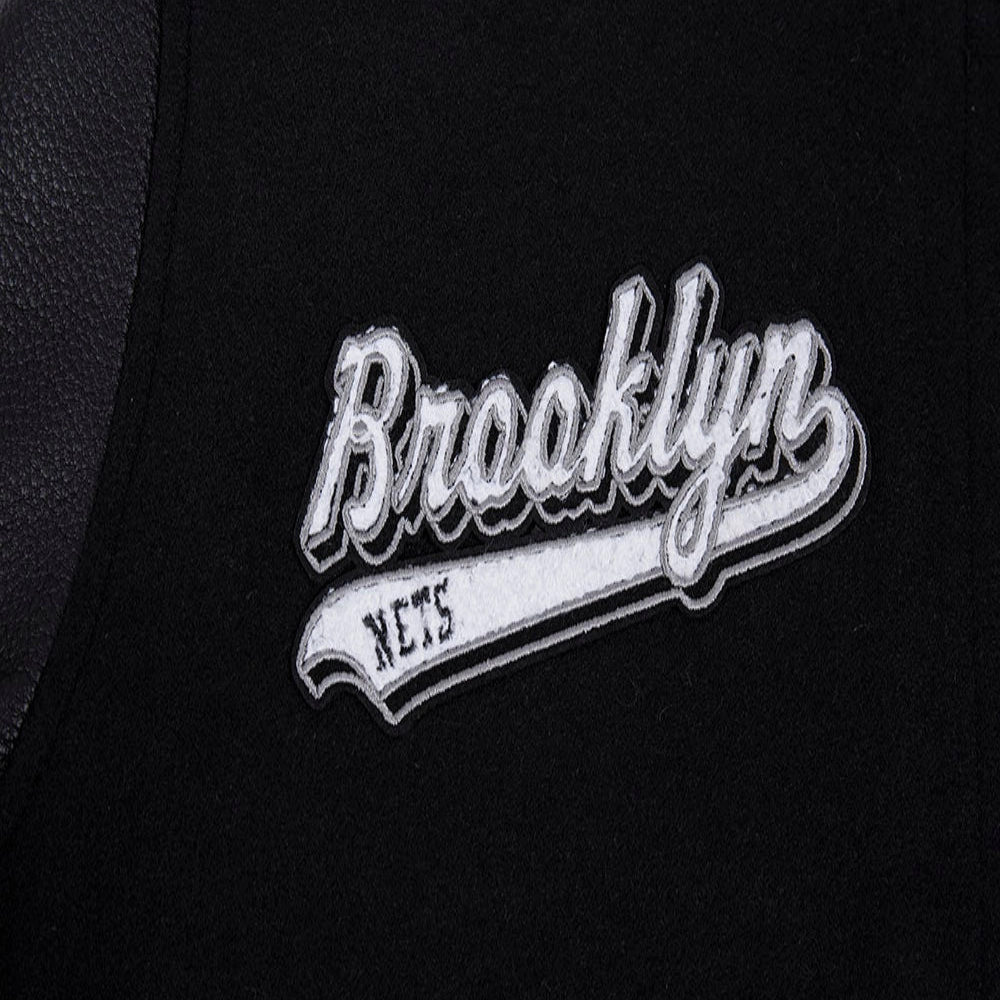 Brooklyn-Nets-Script-Tail-Womens-Wool-Leather-Varsity-Jacket-Black-1