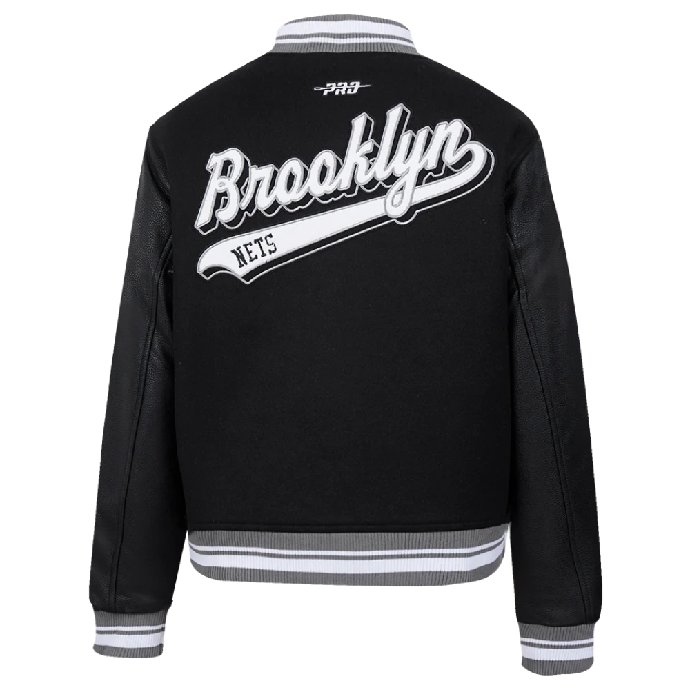 Brooklyn-Nets-Script-Tail-Womens-Wool-Leather-Varsity-Jacket-Black-3