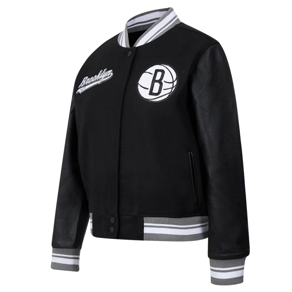 Brooklyn-Nets-Script-Tail-Womens-Wool-Leather-Varsity-Jacket-Black-5