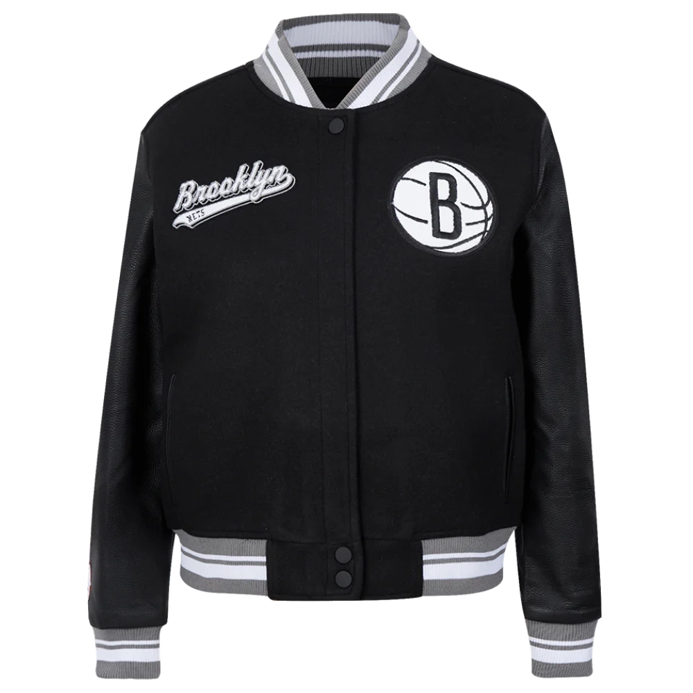Brooklyn-Nets-Script-Tail-Womens-Wool-Leather-Varsity-Jacket-Black-6