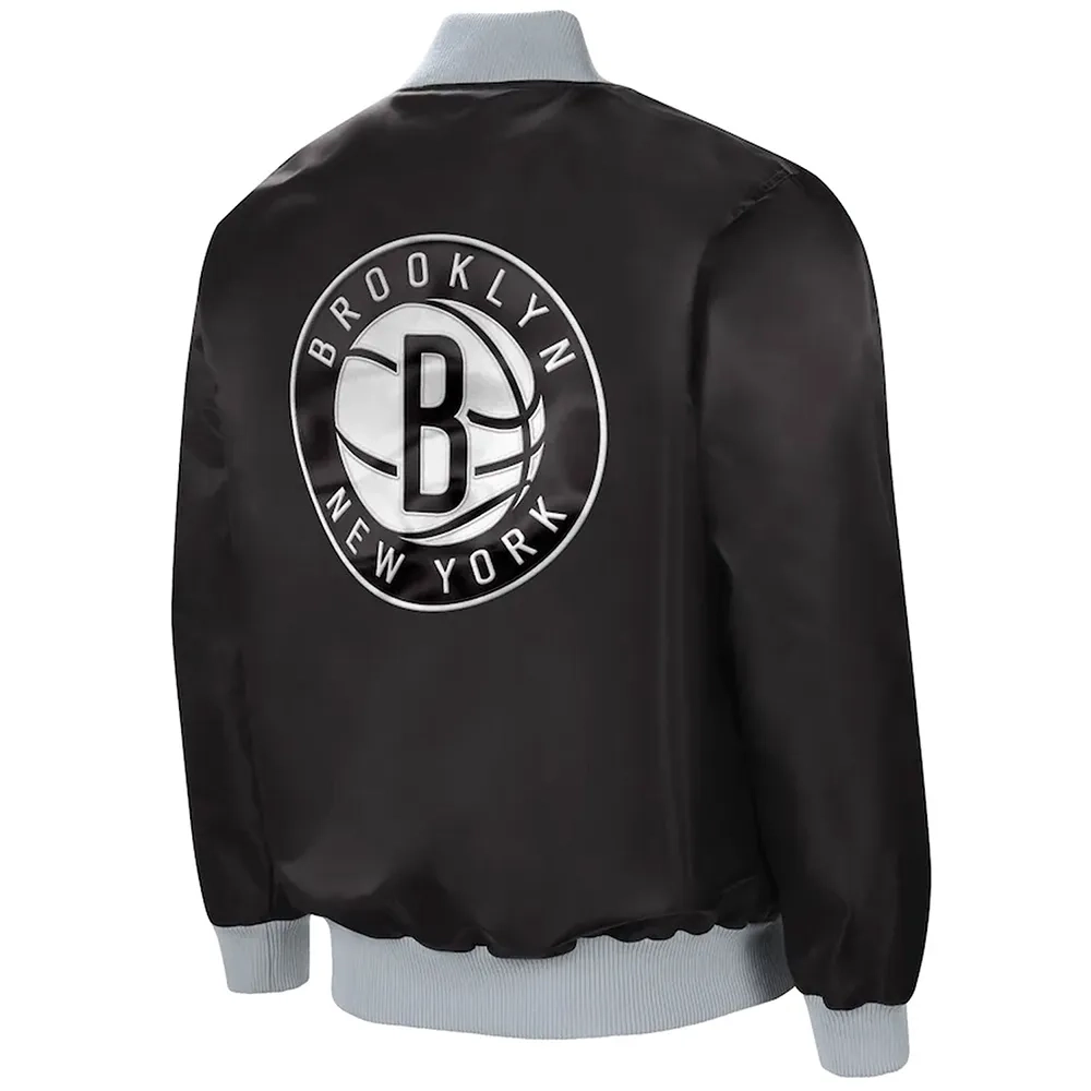 Brooklyn-Nets-The-Ambassador-Satin-Varsity-Jacket-Black-2