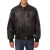 Brooklyn-Nets-Tonal-Full-Leather-Bomber-Jacket-Black-1