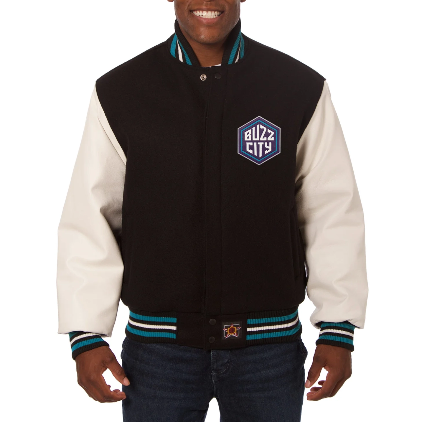 Charlotte-Hornets-Domestic-Two-Tone-Wool-and-Leather-Jacket-Black-White-1