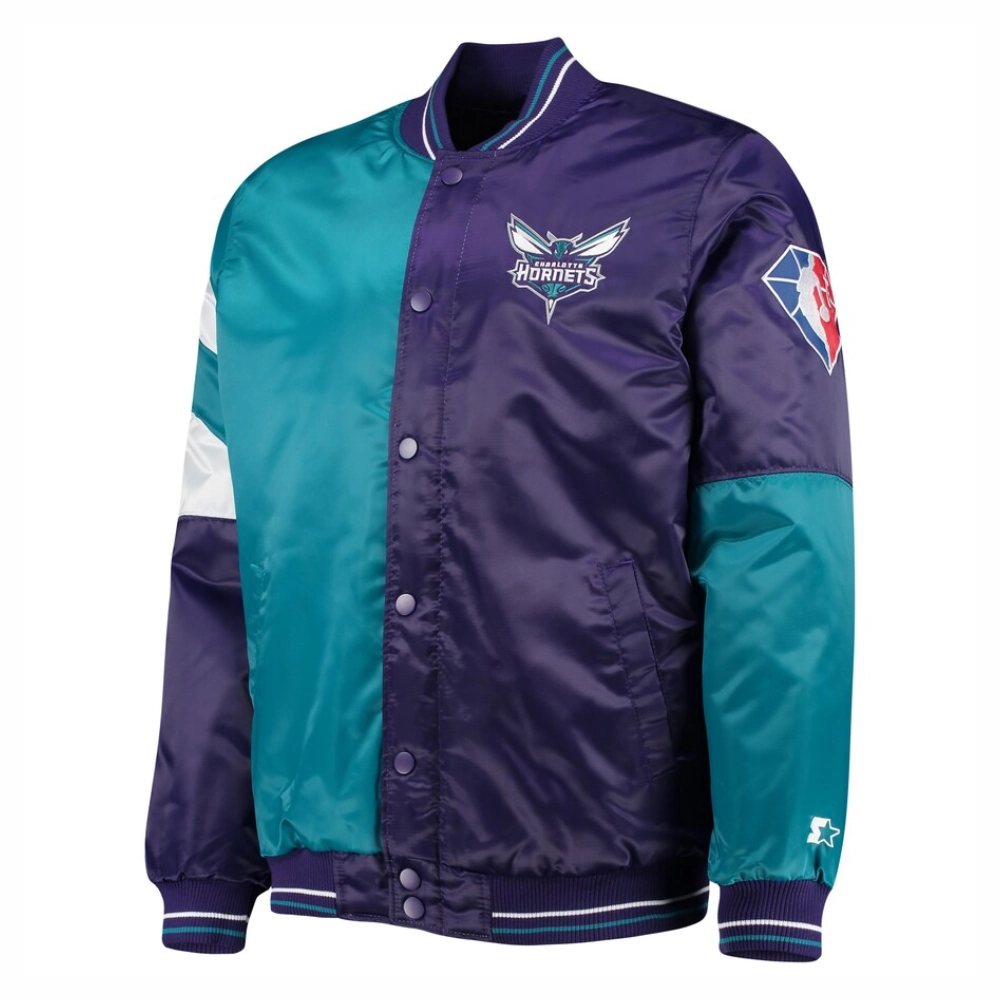 Charlotte-Hornets-Leader-Satin-Varsity-Jacket-–-GreenPurple-1