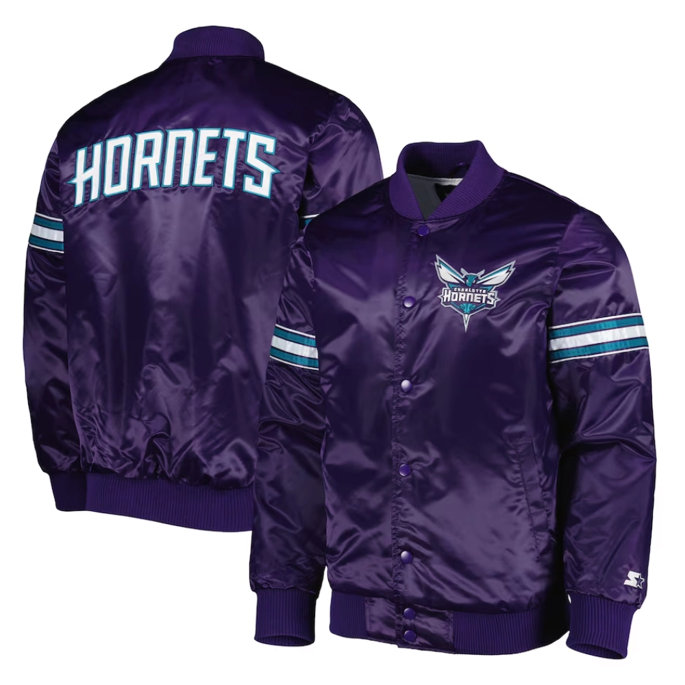 Charlotte-Hornets-Pick-Roll-Full-Snap-Satin-Varsity-Jacket-Purple-1