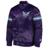 Charlotte-Hornets-Pick-Roll-Full-Snap-Satin-Varsity-Jacket-Purple-2