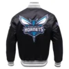 Charlotte-Hornets-Pro-Standard-Script-Tail-Black-Satin-Varsity-Jacket-4