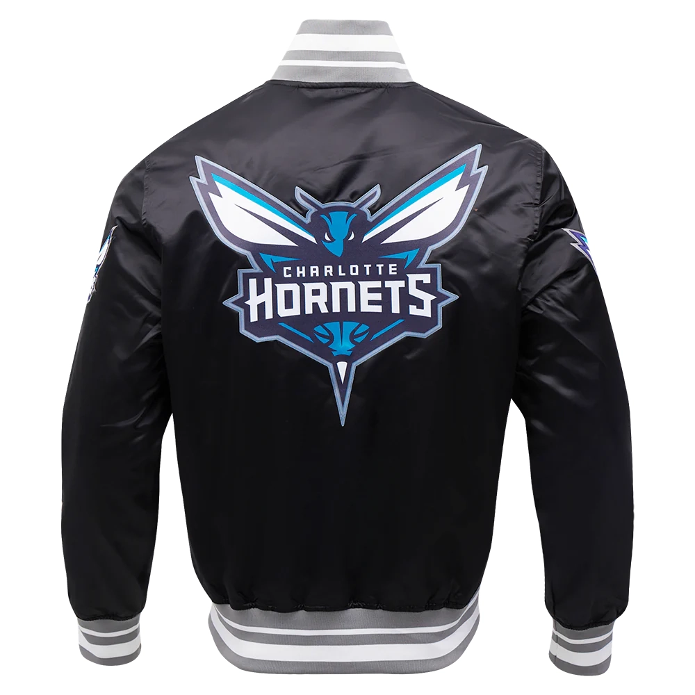Charlotte-Hornets-Pro-Standard-Script-Tail-Black-Satin-Varsity-Jacket-4