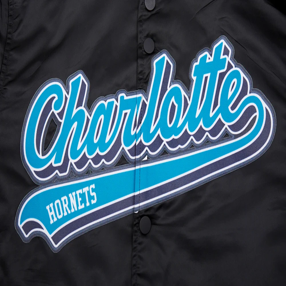 Charlotte-Hornets-Pro-Standard-Script-Tail-Black-Satin-Varsity-Jacket-5