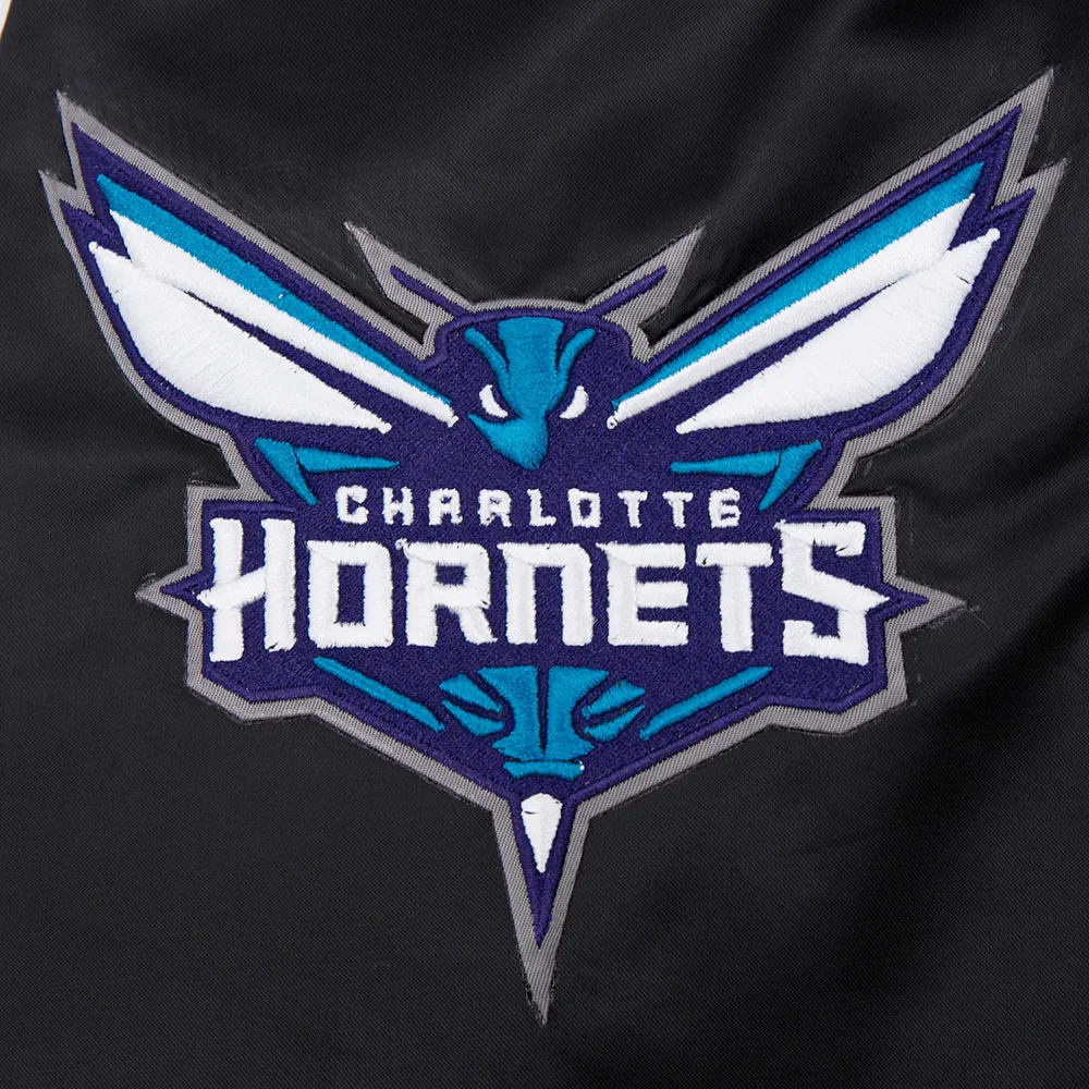 Charlotte-Hornets-Pro-Standard-Script-Tail-Black-Satin-Varsity-Jacket-6
