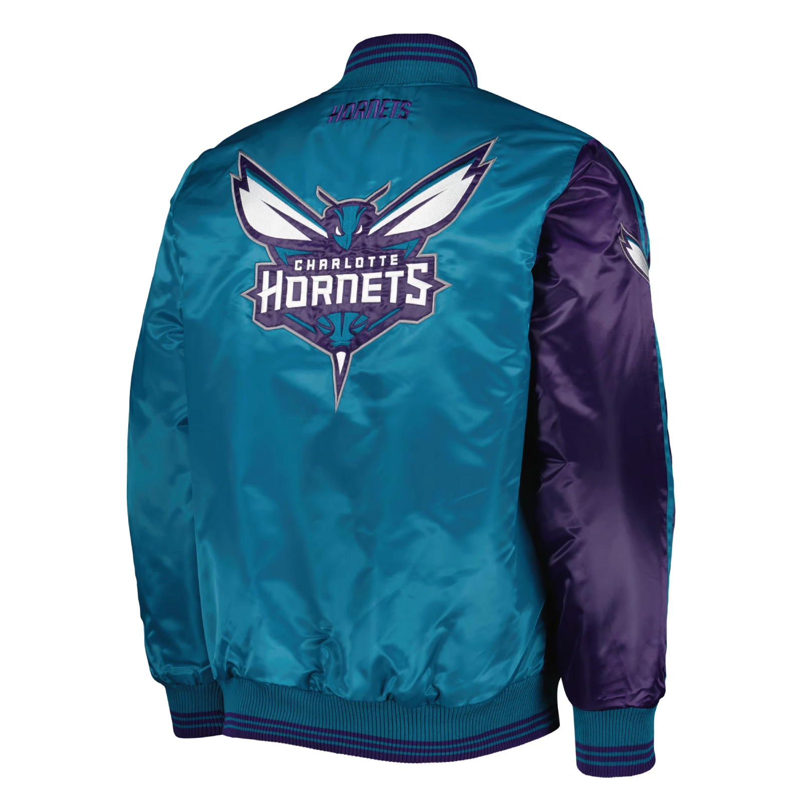 Charlotte-Hornets-Starter-Fast-Break-Satin-Varsity-Jacket-Purple-Teal-2