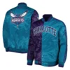 Charlotte-Hornets-Starter-Fast-Break-Satin-Varsity-Jacket-Purple-Teal-4