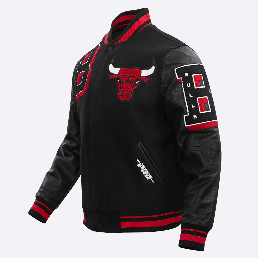 Chicago-Bulls-Mashup-Black-Wool-Leather-Varsity-Jacket-1