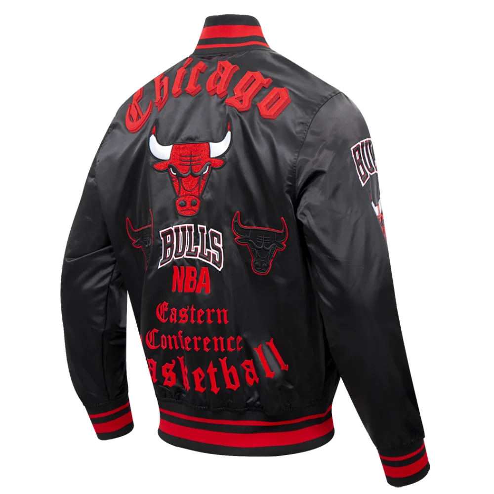 Chicago-Bulls-Old-English-Full-Snap-Satin-Varsity-Jacket-Black-8-1