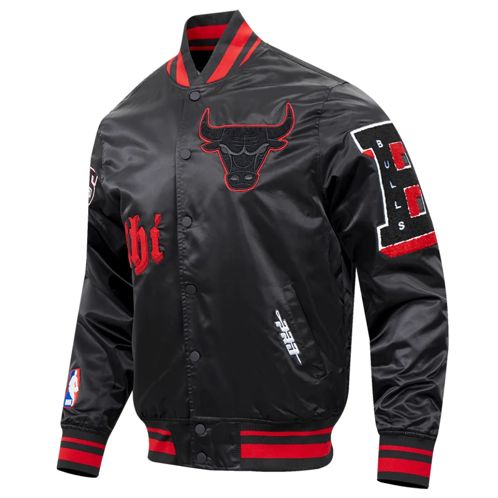 Chicago-Bulls-Old-English-Full-Snap-Satin-Varsity-Jacket-Black-9-1