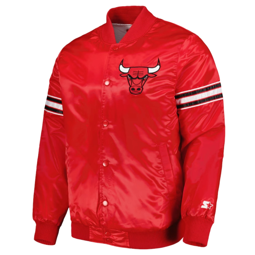 Chicago-Bulls-Pick-Roll-Full-Snap-Satin-Varsity-Jacket-Red-2