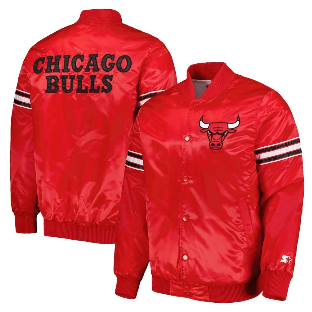 Chicago-Bulls-Pick-Roll-Full-Snap-Satin-Varsity-Jacket-Red-3