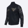 Chicago-Bulls-Pro-Standard-Logo-Black-And-Gold-Varsity-Jacket-1