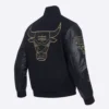 Chicago-Bulls-Pro-Standard-Logo-Black-And-Gold-Varsity-Jacket-3