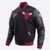 Chicago-Bulls-Retro-Classic-Black-Wool-And-Leather-Varsity-Jacket-1