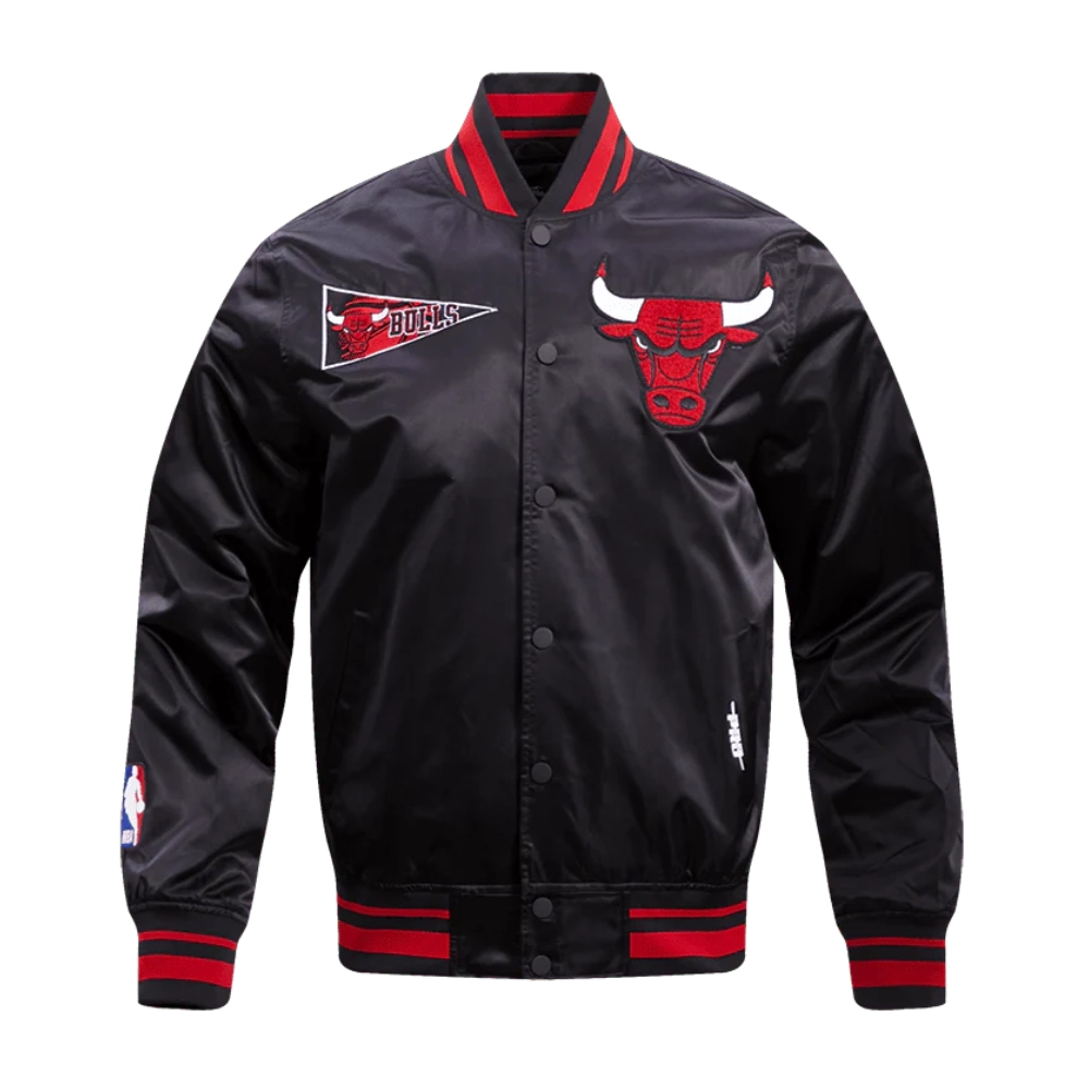 Chicago-Bulls-Retro-Classic-Full-Snap-Satin-Varsity-Jacket-Black-1