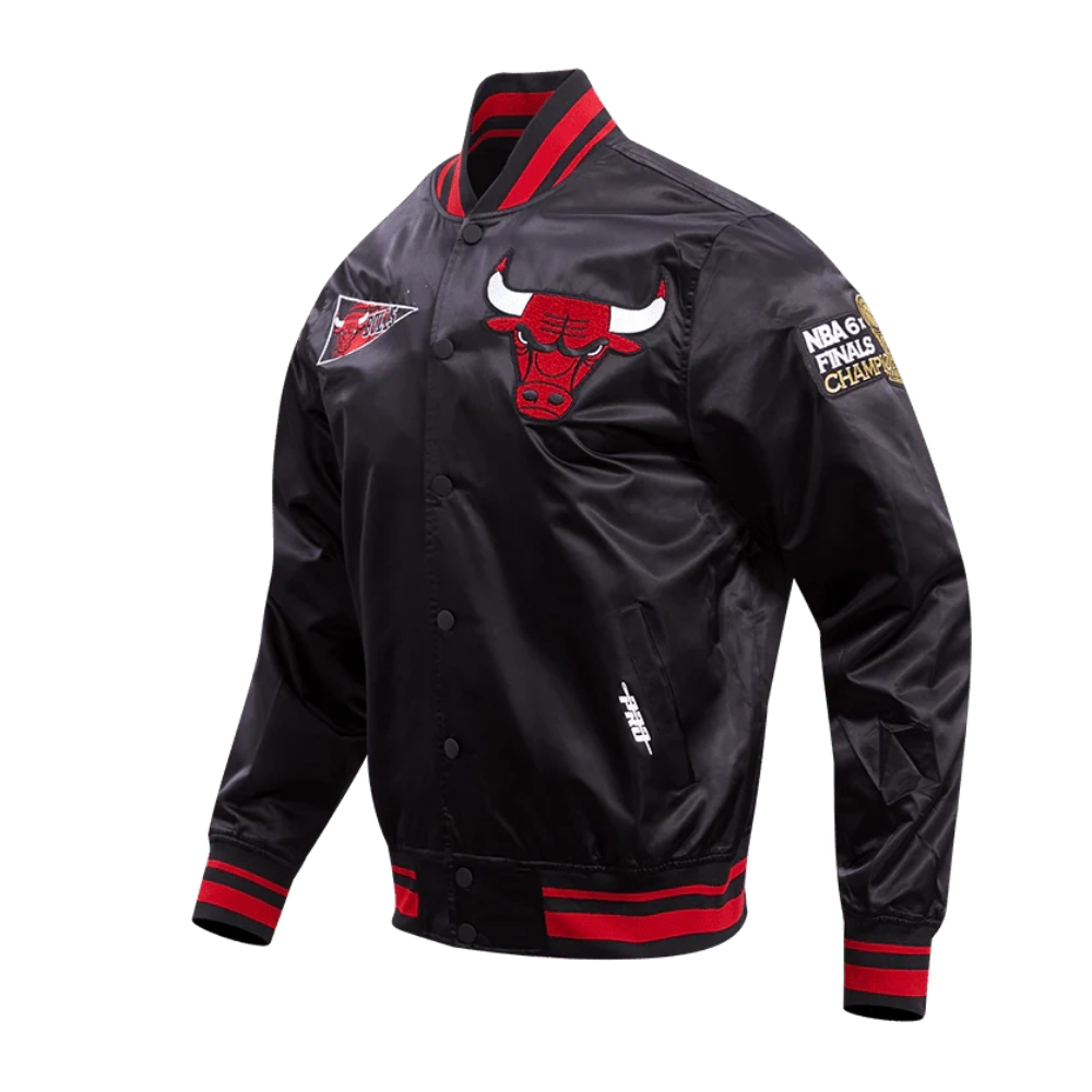 Chicago-Bulls-Retro-Classic-Full-Snap-Satin-Varsity-Jacket-Black-2