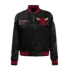 Chicago-Bulls-Retro-Classic-Womens-Full-Snap-Satin-Varsity-Jacket-Black-1