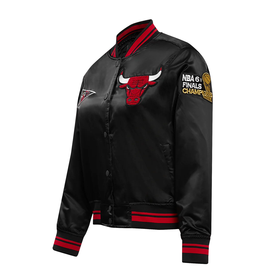 Chicago-Bulls-Retro-Classic-Womens-Full-Snap-Satin-Varsity-Jacket-Black-2