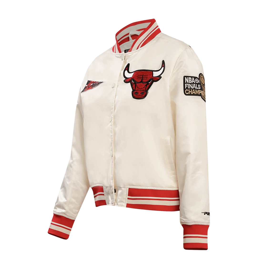 Chicago-Bulls-Retro-Classic-Womens-Full-Snap-Satin-Varsity-Jacket-Cream-2