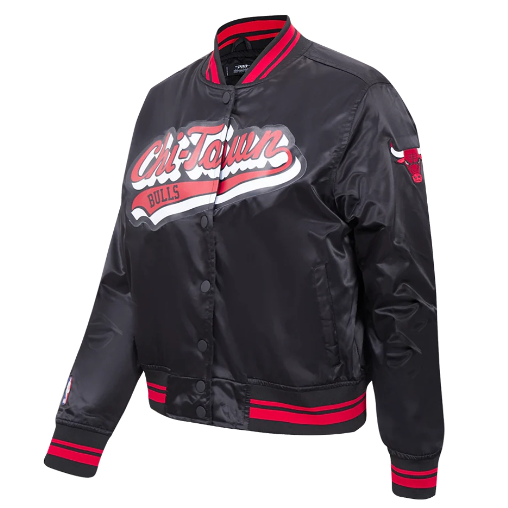 Chicago-Bulls-Script-Tail-womens-Full-Snap-Satin-Varsity-Jacket-Black-5
