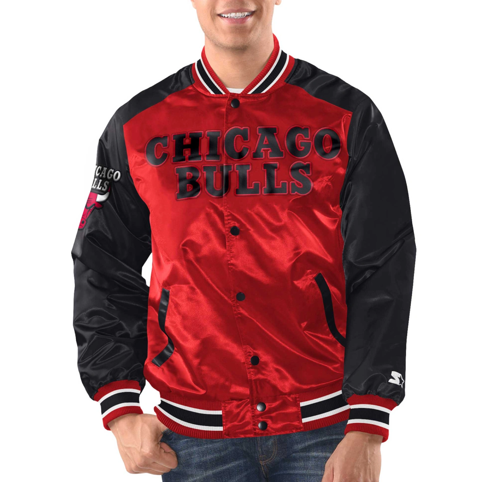 Chicago-Bulls-Starter-Renegade-Satin-Varsity-Jacket-Red-Black-1