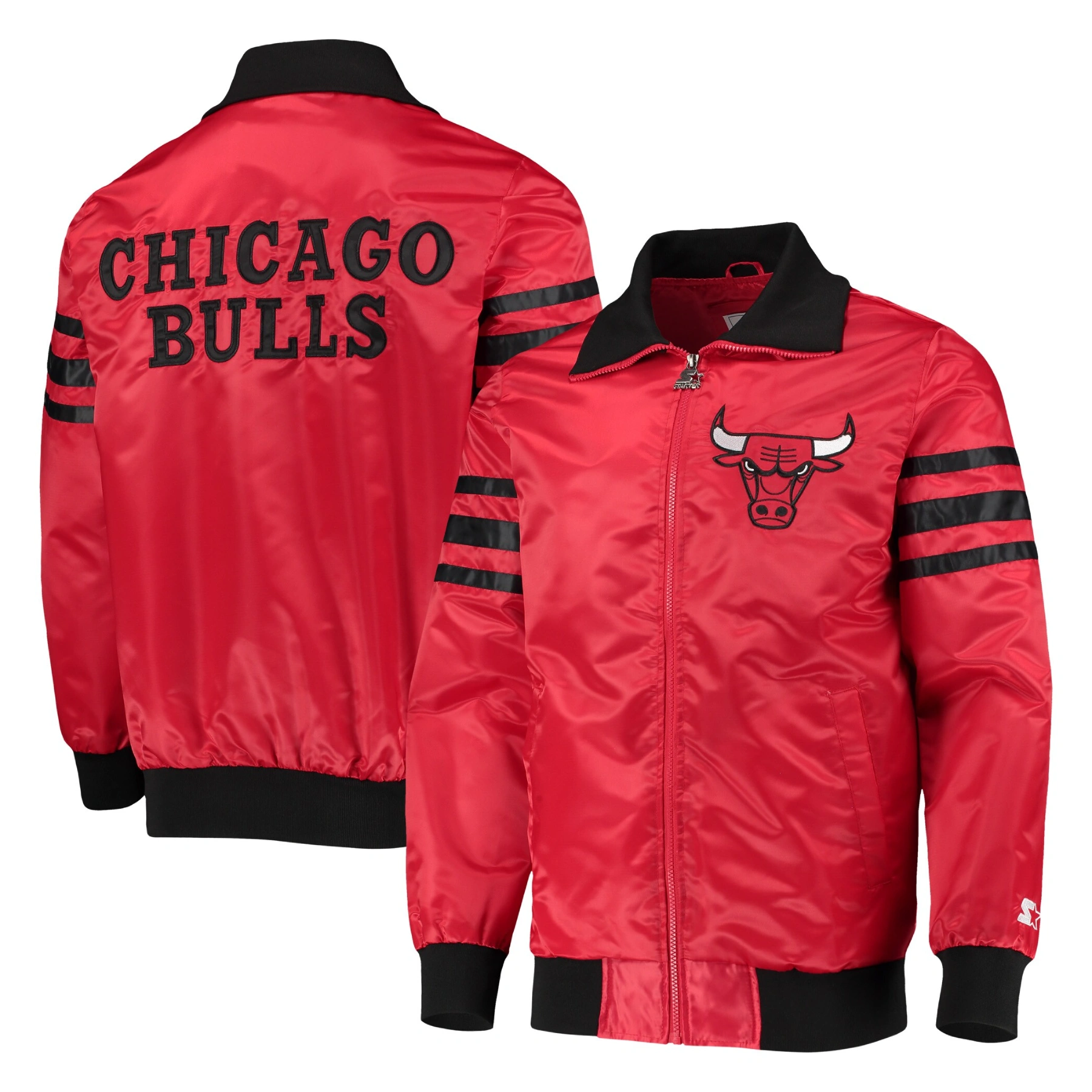 Chicago-Bulls-The-Captain-II-Satin-Varsity-Jacket-Red-4