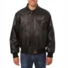 Chicago-Bulls-Tonal-Full-Leather-Bomber-Jacket-Black-2