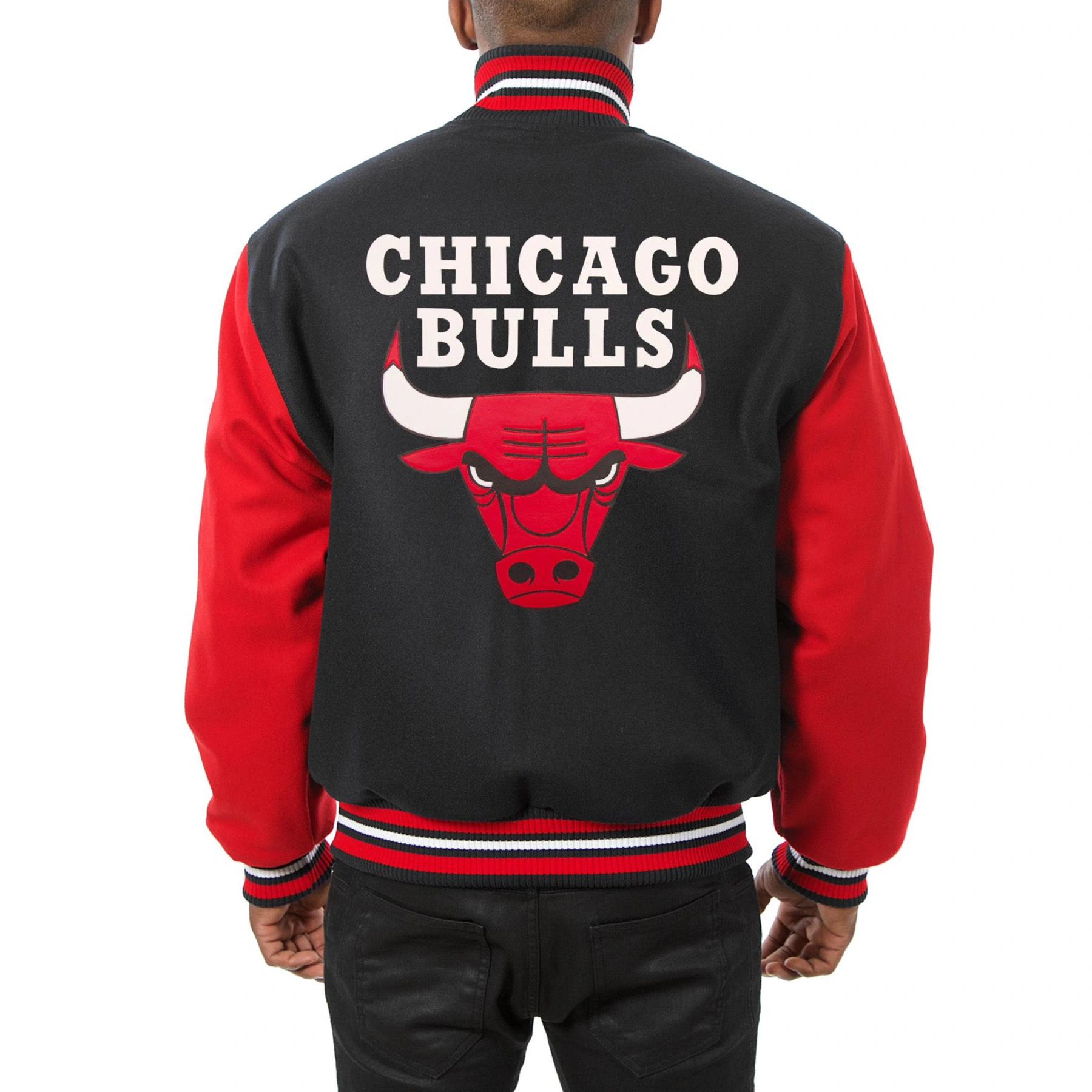 Chicago-Bulls-Two-Tone-Wool-Varsity-Jacket-Black-Red-1