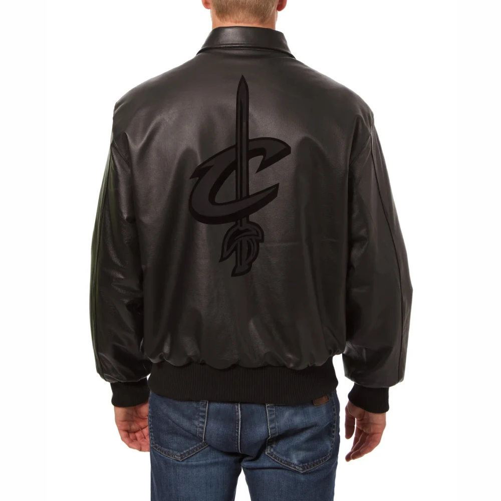 Cleveland-Cavaliers-Full-Leather-Bomber-Varsity-Jacket-Black-2
