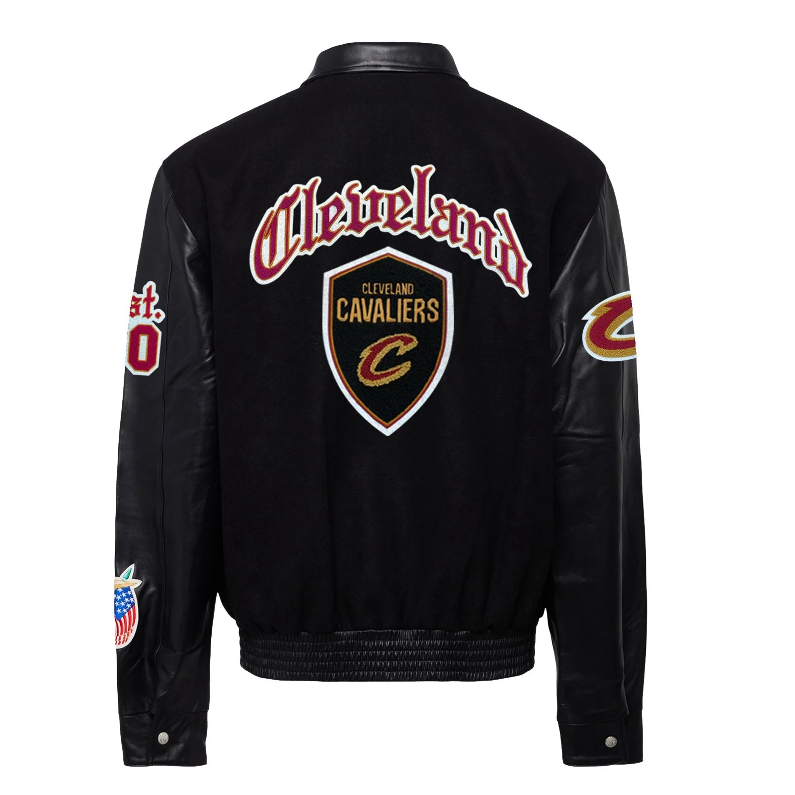 Cleveland-Cavaliers-Wool-Leather-Varsity-Jacket-Black-2