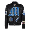 Dallas-Mavericks-Jeff-Hamilton-Full-Leather-Old-English-Jacket-Black-1