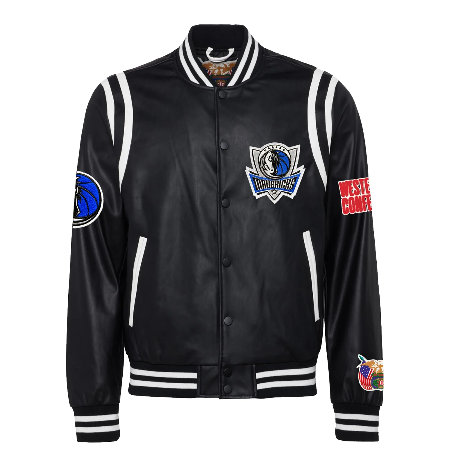 Dallas-Mavericks-Leather-Varsity-Jacket-Black-1