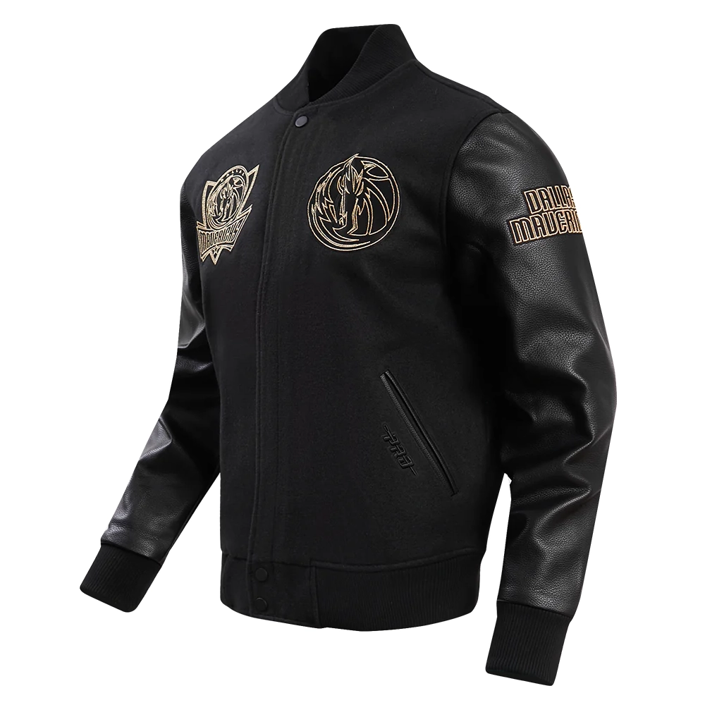 Dallas-Mavericks-Pro-Standard-Black-And-Gold-Varsity-Jacket-1